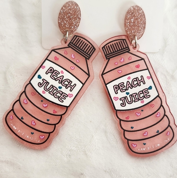 Jewelry - Pink Pop Art Dangle Earrings